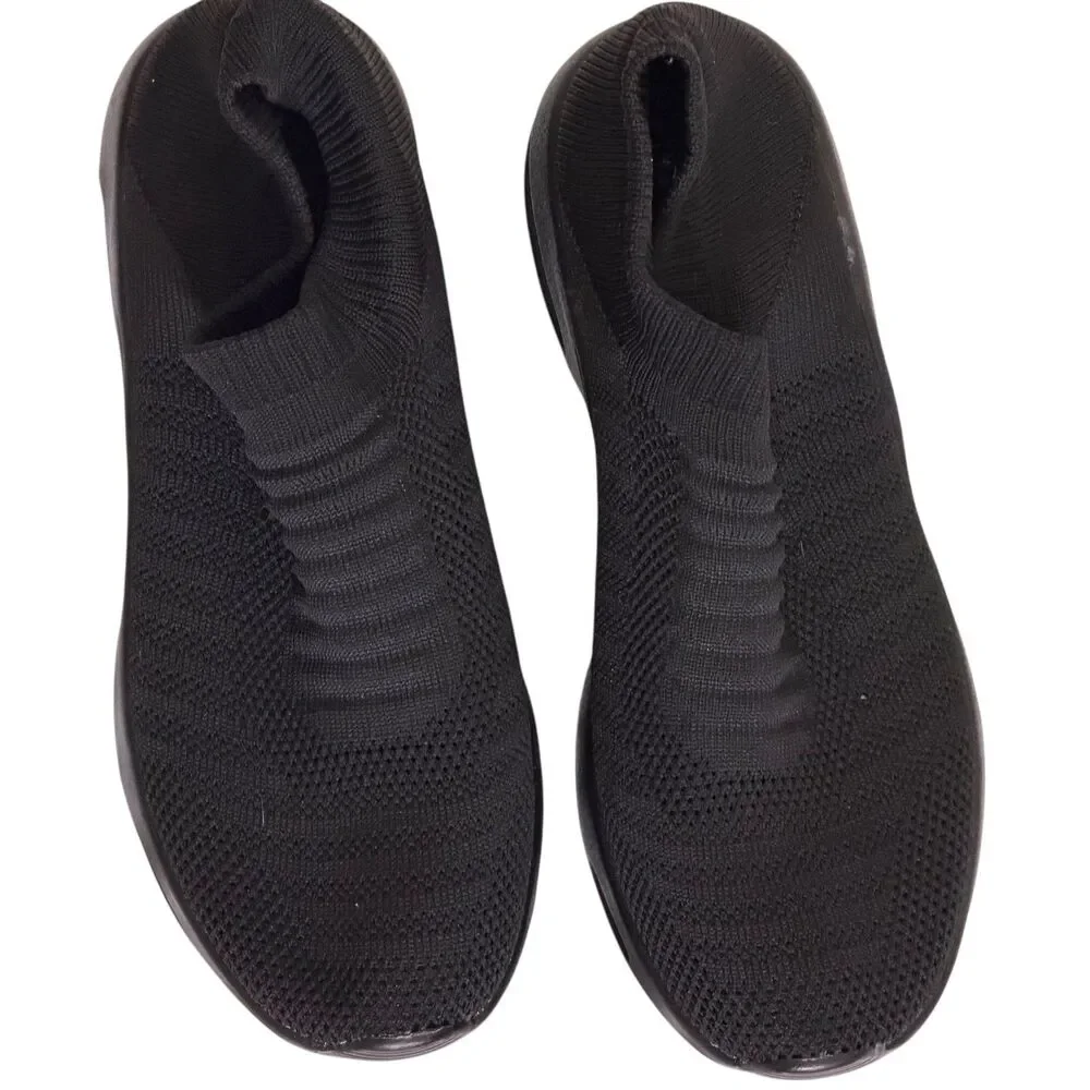 MRIP Womens Walking Shoes Sneakers Mesh Casual Slip On Black 9.5